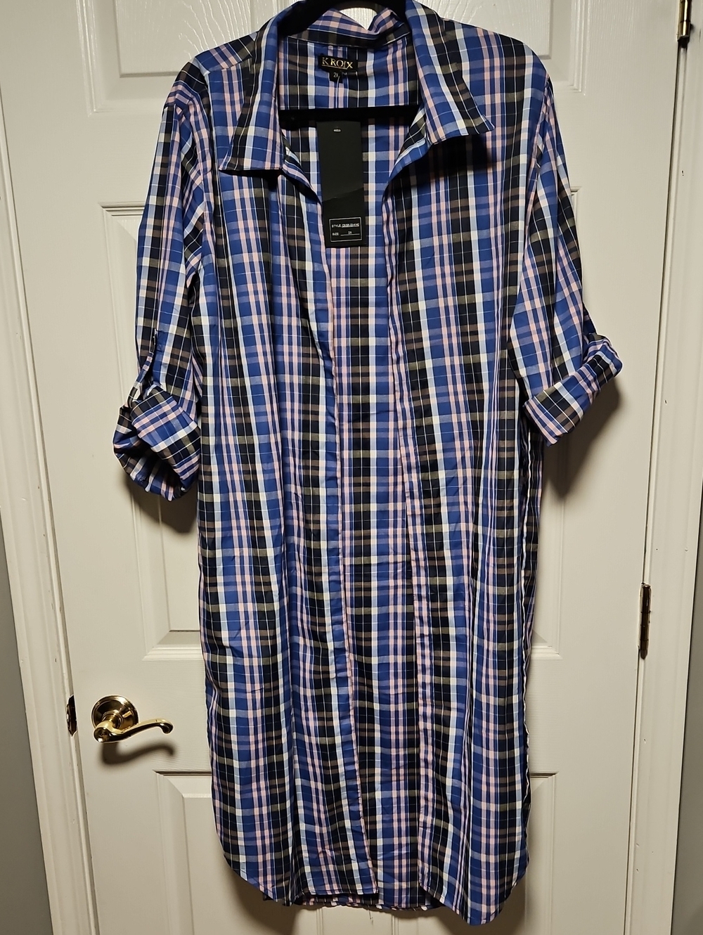 Kroix Plaid Open Front Duster